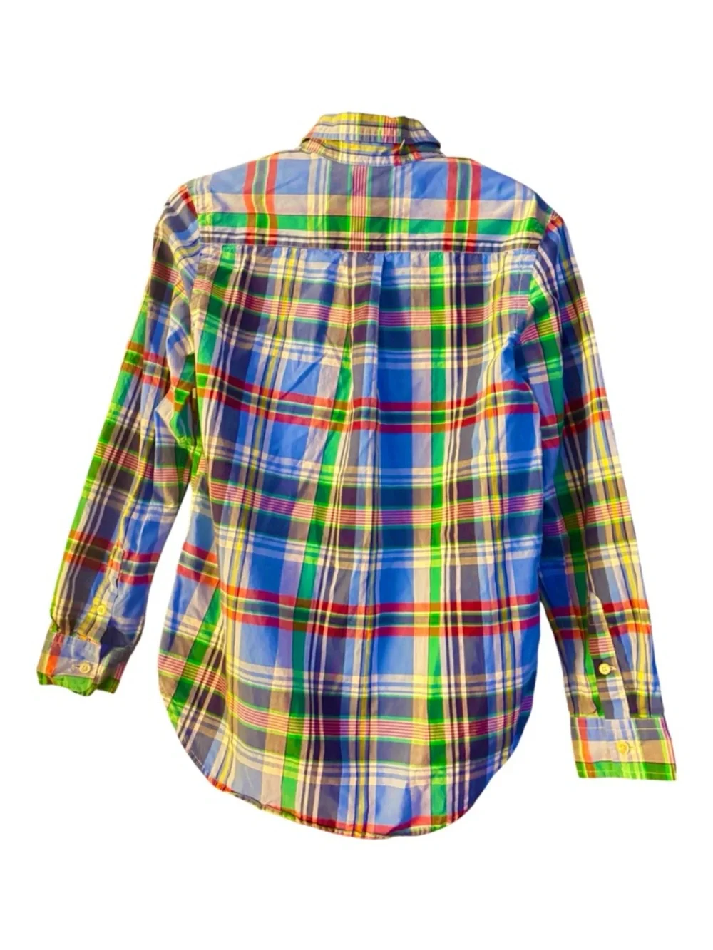 Ralph Lauren Multicolor Plaid Cotton Button-Up Shirt Size 14-16 boys NWOT